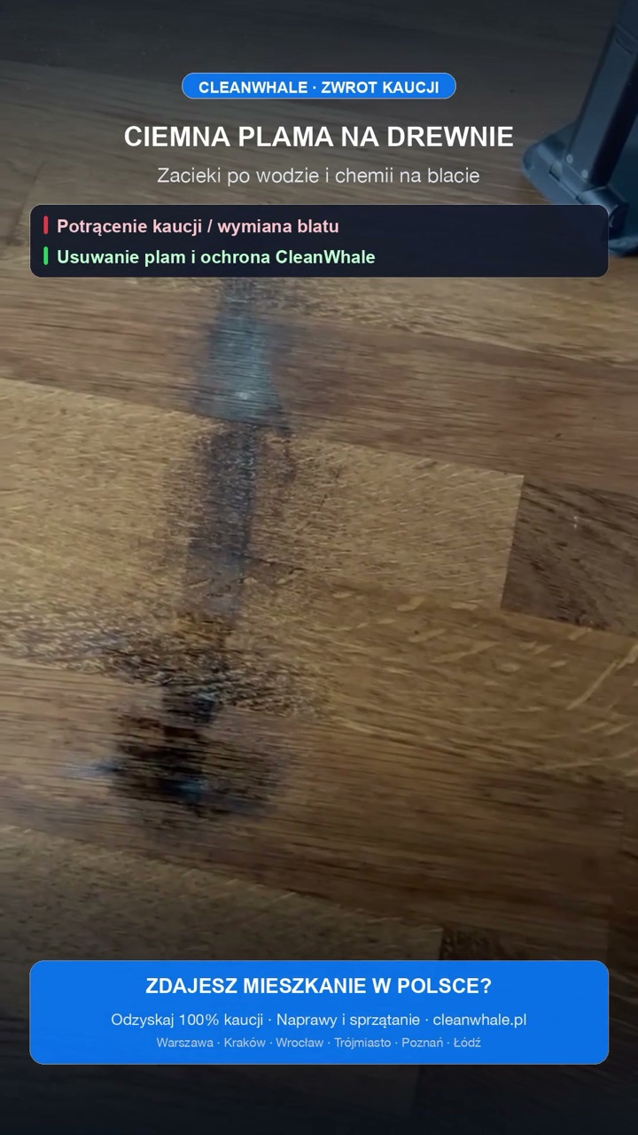 Удаление тёмного пятна с деревянной столешницы